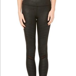 Alo high wasted coated moto legging
